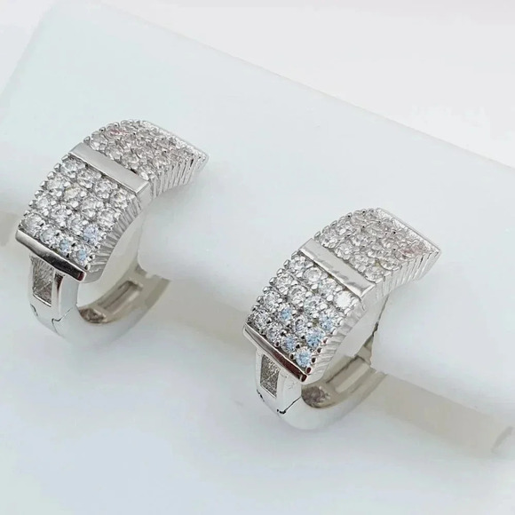 "925 Sterling Silver Cubic Zirconia Earrings, U19254661 - Picture 11 of 11